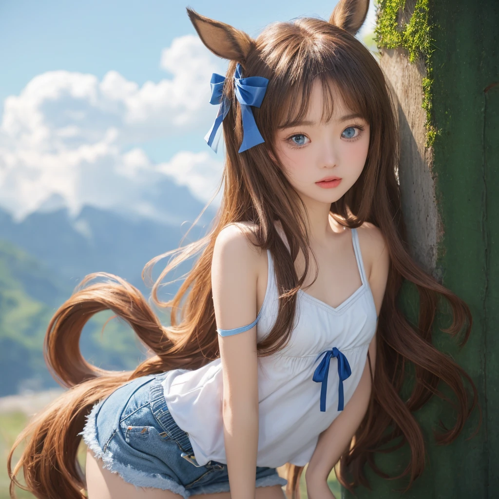 Fox Girl, Fox&#39;s Tail, Nine-Tailed Fox,Fox Ears, Black colored hair, Fox Makeup,One Girl、 Kimono with open chest, kimono, Nice body, Avatar, face, Open chest, lewd face, Dominant representation, naughty face,Big Breasts,Emphasize cleavage,Show bare skin、Skin is visible、With legs apart、Show off your thighs、With legs apart、A beautifully patterned kimono、I can see her cleavage、 Body size is 100-70-90!、Muscular、Uplifting、Abdominal muscles、Big Breasts、Exposed skin、Long Hair、Skin Texture、Soft breasts 