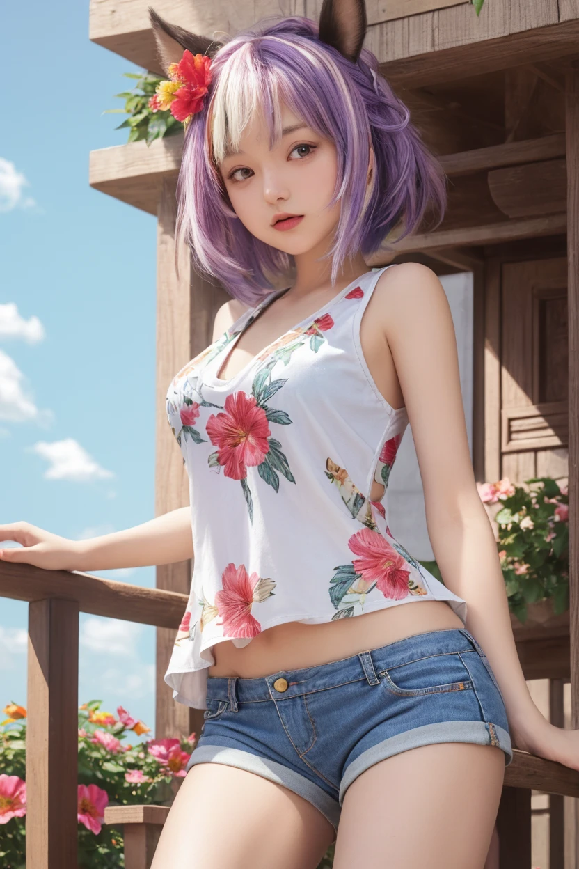 Fireworks Festival、Fireworks in the night sky、skyrocket、Large T-shirt、Pink shorts、Knee-length T-shirt、Pink T-shirt、Pink Shortcut Bob、Realistic rabbit ears、rabbit ears pink hair sticking out of the head,,,,,,,,,、Beautiful shaped hands、K-POP、Pink rabbit ears、1 girl in、独奏、masterpiece、top-quality、realisitic、Hyper-detailing、(Glossy skin:1.4)、Lustrous smile、Smiling eyes、Smiling lips、absurderes、Looking at the camera、short pink hair、red eyes、Red Eyes、Slender beauties、动态照明、hight resolution、foco nítido、depth of fields、Detailed eye、Sharp eyes、Realistic eyes、(thick thight:1.0)、small tits、Beautuful Women:1.4、Slender Abs:1.2、((Short-cut bob hair))、((k pop:1.3))、Highly detailed facial and skin texture、((魅惑的))、Anatomically correct number of fingers、Clean nails、Correct anatomy、Beautiful AI beauty woman with pink short bob hair and rabbit ears、