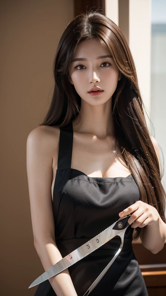 beautiful russian woman in her 20s, 8k, perfect physique, perfect proportions, detailed face, high quality, photorealistic, stunning eyes, long eyelashes, attractive facial features, flawless skin, light brown hair, tight waist, stylish clothes, necklace, active posing, rough long hairstyle, vivid colors, masterpiece, best quality,Black Dress,Shoulder,(She is bleeding)