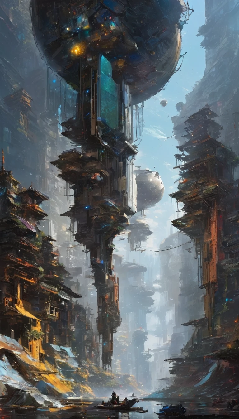 plbc watercolor landscape second war, by moebius Charles Reid, banksy and Studio Ghibli