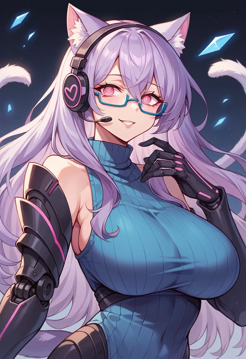 woman,25 years old,,city,night,(((white and blue tight miniskirt bodysuit))),,open mouth smile(())Glasses,((Beautiful long ponytail)),(()),blush、surprised face,(((Tentacles wrap around the body))),((wet with sweat))(((raped by tentacles)))