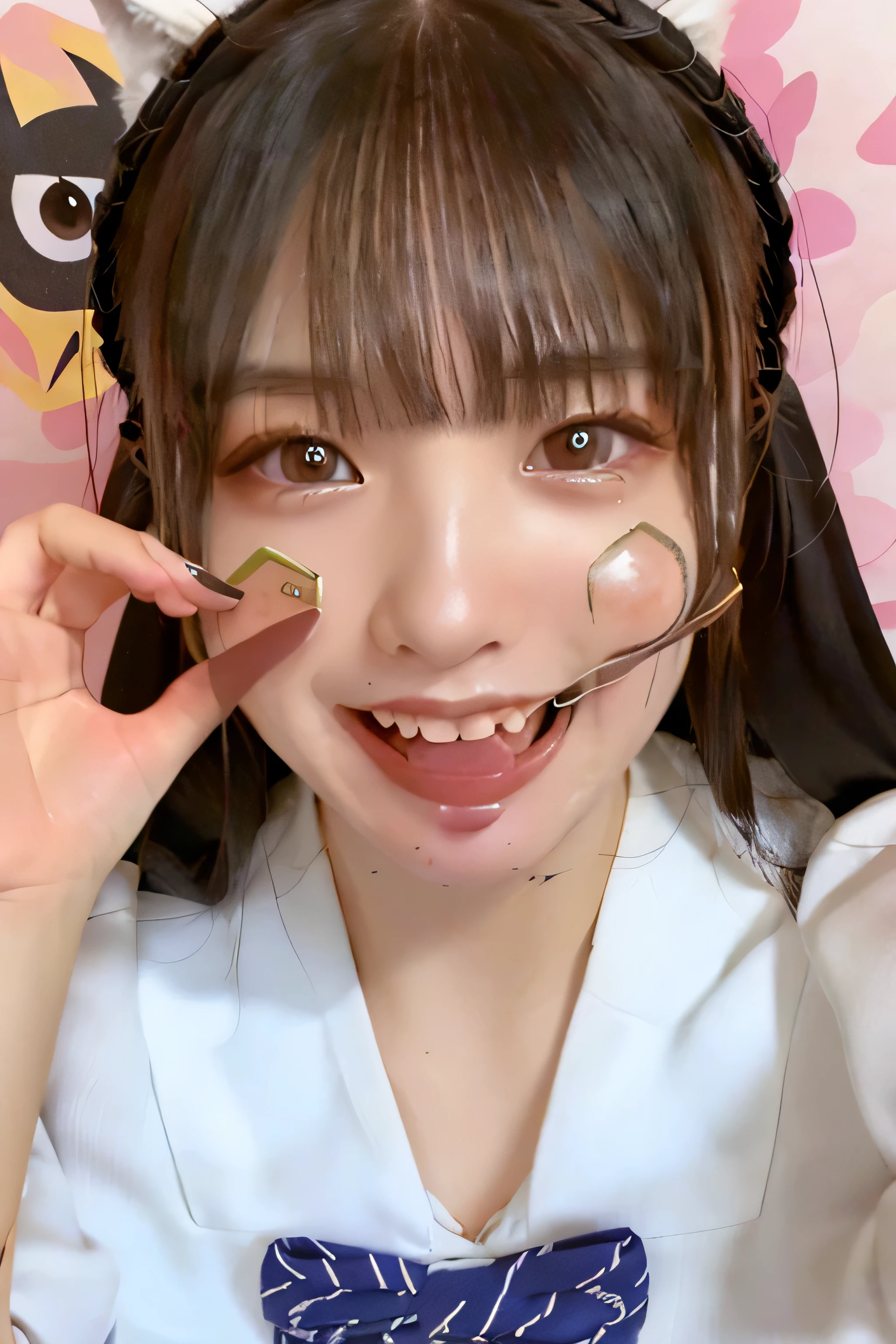 ,Smile,{{Best Quality}}, {{super detailed}},One girl,Downturned eyes,G Cup Breasts,drooping eyes ,Cute girl with black bob cut hairstyle and white marble glowing skin,11 years old,Cute Girl,Oval face shape ,slender,The whole body got wet,Hair got wet,bloodshot eyes,a sultry,Detailed portrait of the perfect lovely girl, slim, Face , Futuristic , Teen, kwak ji young, Dreamy, Black eyes, Cinematic lighting, Innocent, Highly detailed, Sharp Focus, Smooth, art  stations, Convoluted,Ballet dancer ,awardwinning, Pure aura, Anime, Highly detailed CG Unity 8k wallpaper of girl with perfect symmetrical confident face with black mid-cut hairstyle and blushing cheeks , taken by Canon EOS, Sigma Art Lens 28mm f4, ISO 200 Shutter Speed 2000