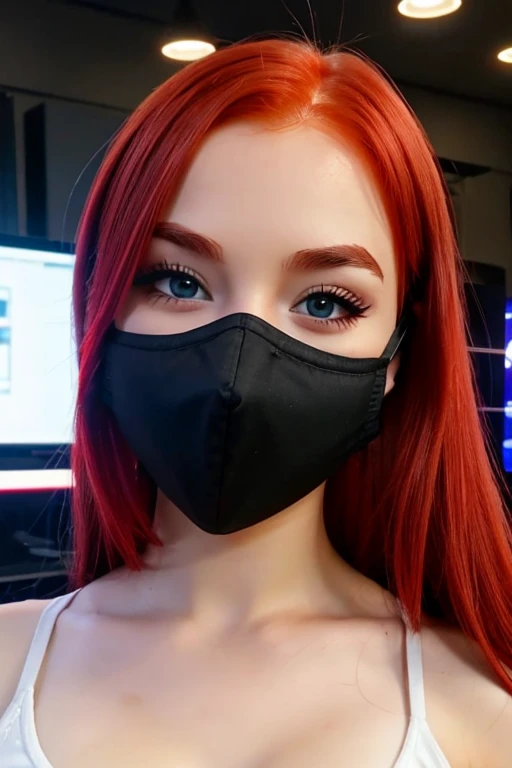Sitting on a chair in a nice room and red flags around.8k ultra realistic