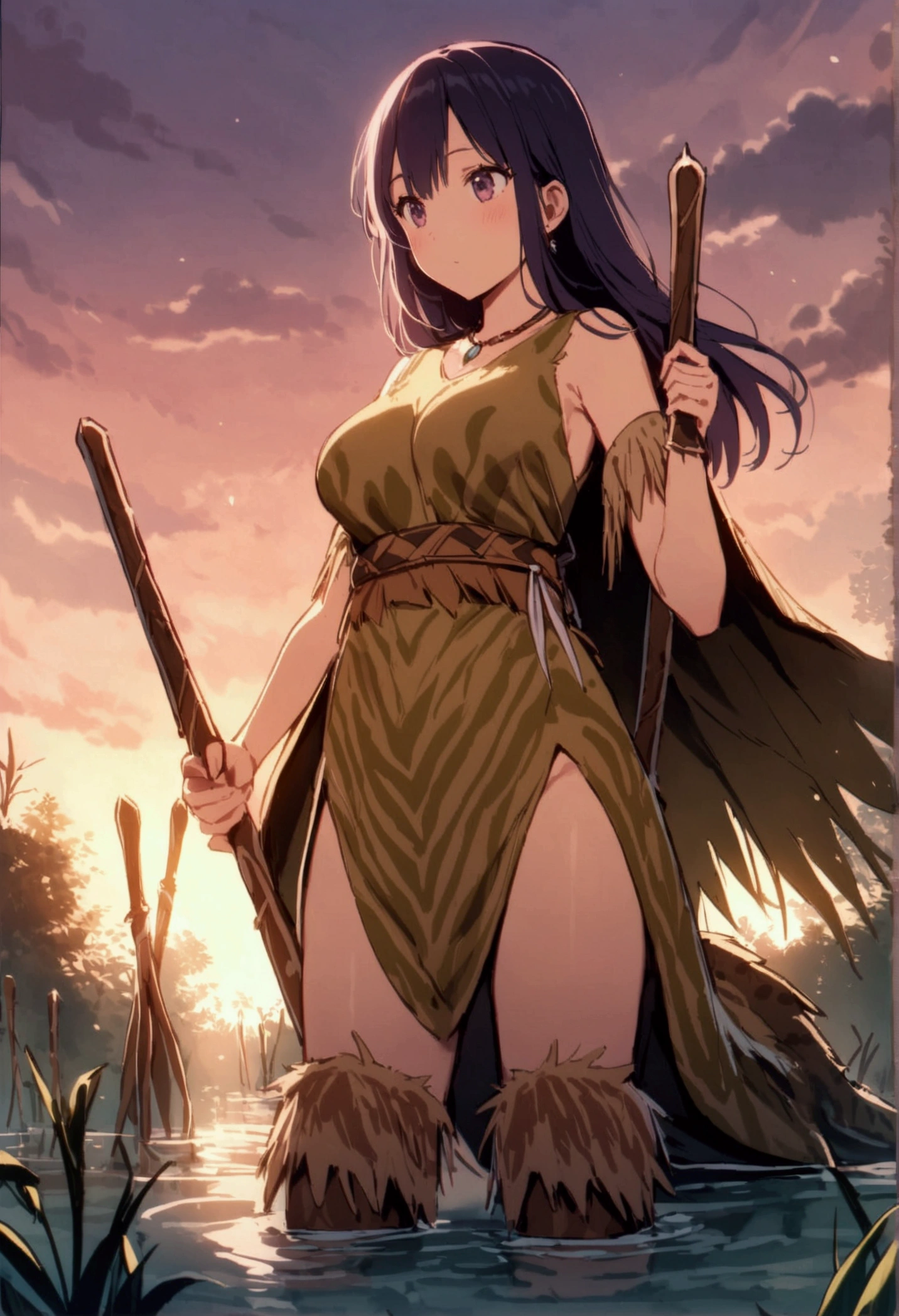 ((1 indigenous woman, Mulher com , erigir , )),((com tatuagens tribais, Muscles))),((medium breasts, seios nus, seios eretos)),((cabelos brancos)),(( olhos castanhos, Hopeless face)),((Standing, Em uma floresta assombrada, at night)),((1 arm behind the back)),