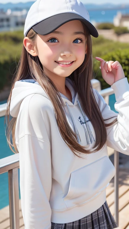 One girl, (, , Very young, low length:1.5), Haruka Sawamura (child), ryu ga gotoku, Long Hair, Hair that falls over the shoulders, Brown Hair, Swept-apart bangs, hair ornaments, Brown eyes, lips, Flat Chest, naked、On the streets of Kabukicho, (smile:1.3), smile, cute, View your viewers, Detailed face, Detailed skin, Round eyes, (((Highest quality, masterpiece))), (((Very detailed))), (8K resolution), ((Realistic)), colorful, RAW Photos, Cinema Lighting, Highest quality, 8K Ultra HD, Realistic, (Unreal Engine),