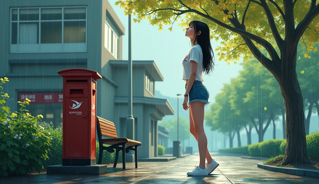 (masterpiece, best quality, 8k, high detailed, super rendering, ultra-detailed photo realistic), (heat haze:1.4), a girl wearing summer outfits and straw hat, walking in road mirage, mirage, The heat causes the air to fluctuate, making the landscape or the figure of a person appear distorted Swayingly, The air is clear, but the scenery is distorted by the fluctuations. Diffuse reflection of sunlight in the clear blue sky, asphalt road in summer, sweltering hot summer with no cloud
