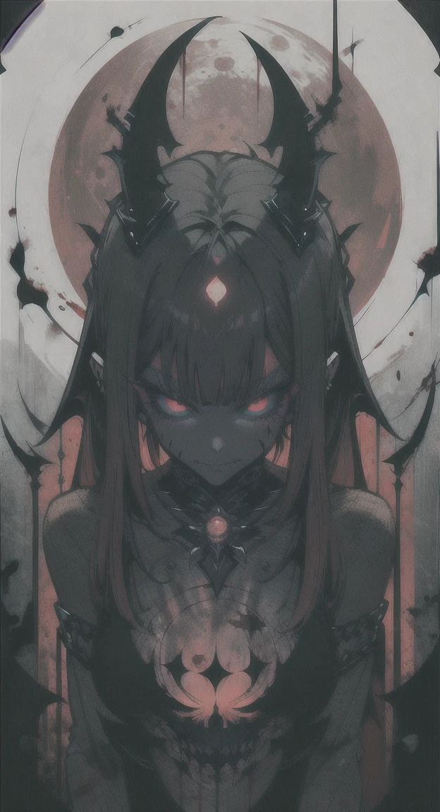 Overgrown hell life, shadow demon Gardevoir, cracked skin, grey skin, black veins, black blood,