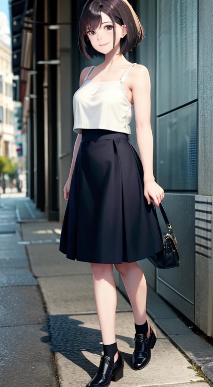 Kate Mara, Sitting, Walking Skirt, Edward, Victorian, Kate Mara, woman, Long skirt, short hair, Long skirt, Sleeveless shirt, White shirt, Turtleneck shirt, (Futuristic), (masterpiece), (Realistic), (hyperRealistic)