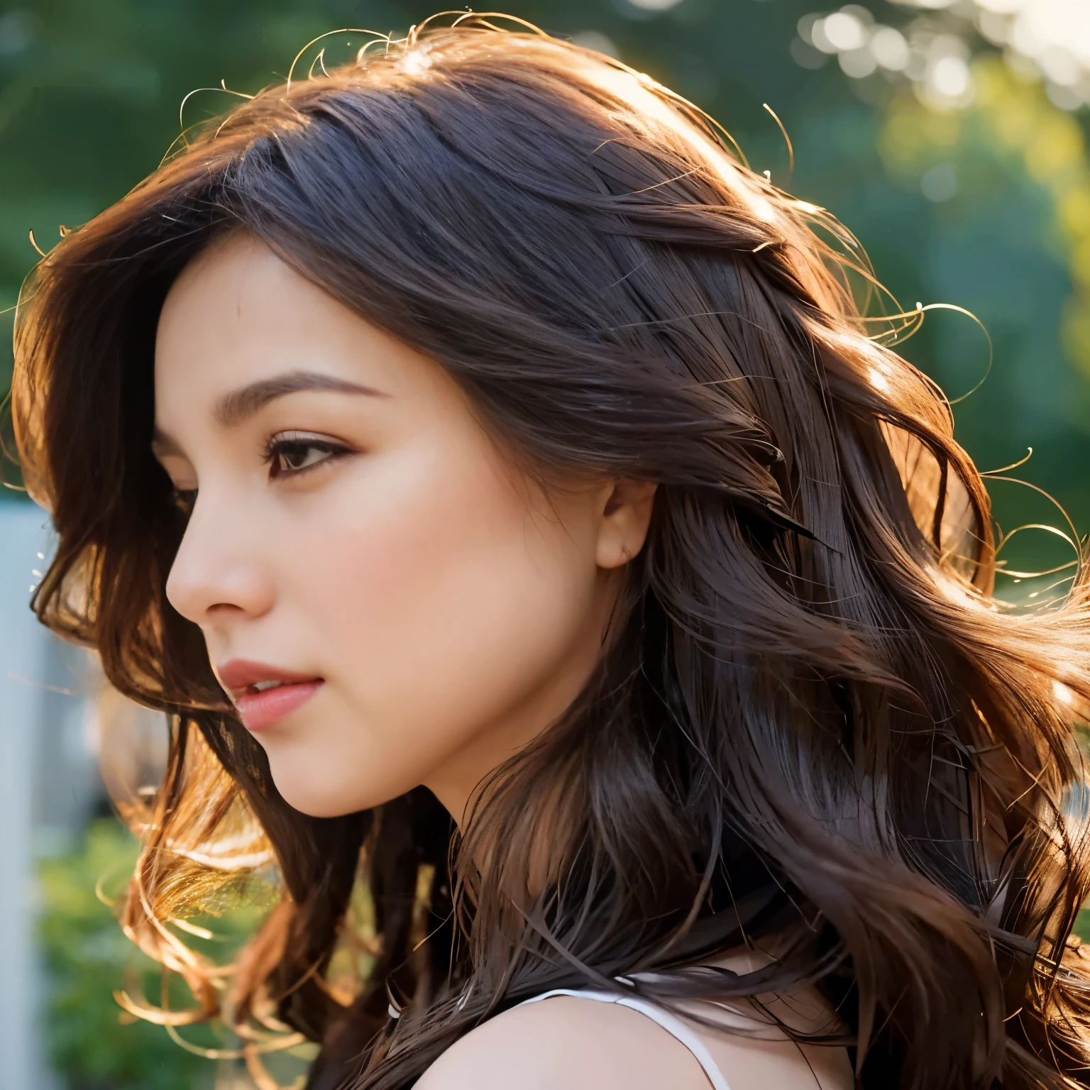 (Best Quality,4K,8k,High resolution,masterpiece:1.2),Super detailed,(Realistic,Realistic,Photorealistic:1.37),Beautiful wavy black hair,Falls gracefully along the shoulders,Wraps your face elegantly,Luxurious,Wave-like flow,Elaborate framing,Gives fullness and vitality to each strand of hair,Beautiful shiny hair ornament,Pay close attention to each and every hair,Perfectly flowing curls,Breathtaking,Flow Lock,Thick, lustrous hair,Flowing gracefully,Majestic,Scene of stealing hair,Excellent hair quality,Perfect harmony of movement and grace,Pay close attention to the shape and style of your hair,Perfect Hair Precision,Smooth and silky texture with natural luster,Exquisite hair highlights that bring out depth and dimension,Impressive hair waves with complex patterns and clarity,Perfectly styled hair,Smooth, flowing black hair,Intricate hair styling with attention to detail,Luxurious black hair with a seductive face.