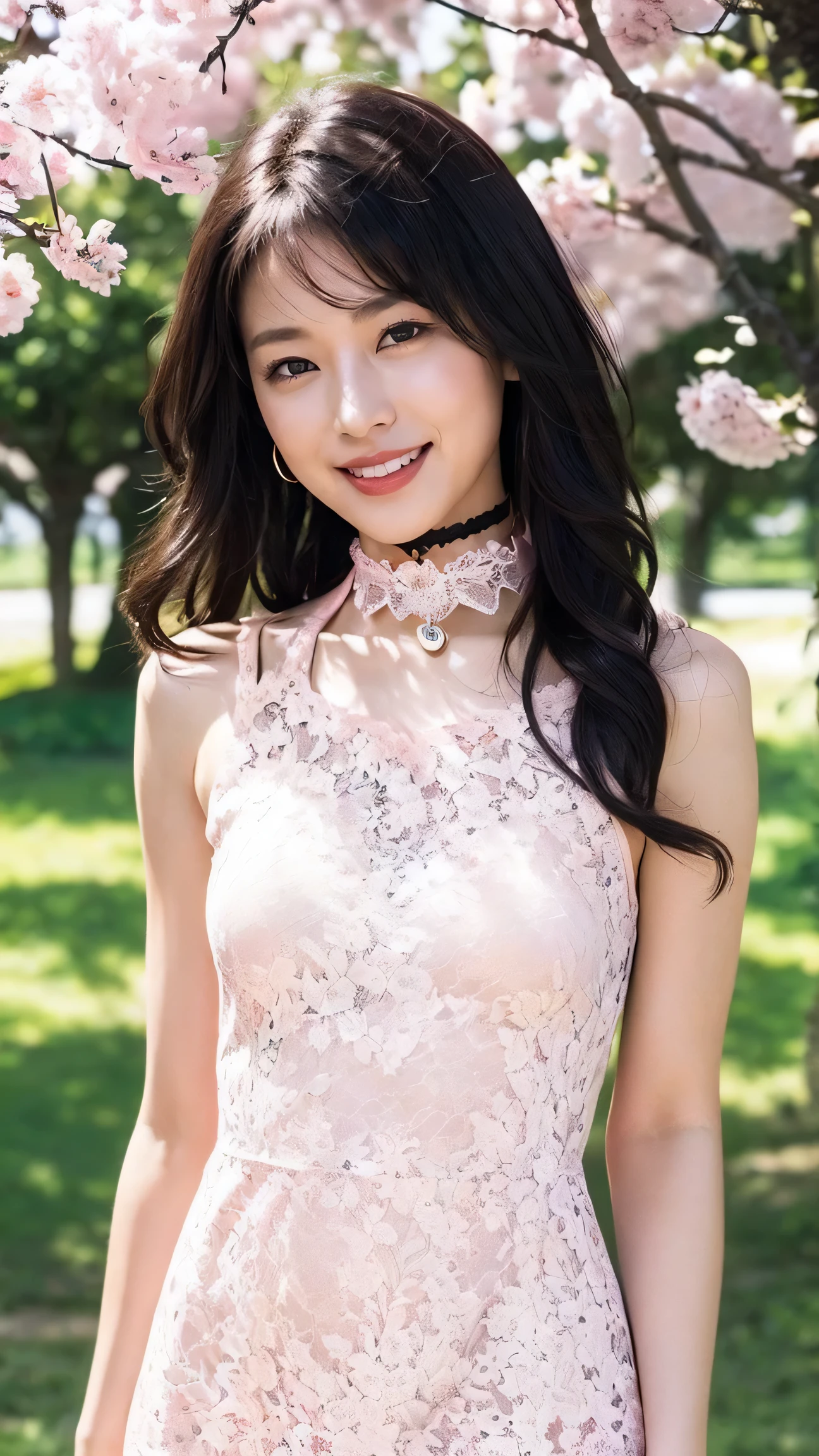 (Highest quality:1.4),(masterpiece:1.4),(Realistic:1.4),(Realistic:1.2),(超High resolution, RAW Photos:1.4),(High resolution, Very detailed:1.2),(8k:1.2),photograph,(Shot from behind:1.3)、Korean women、brown hair photos,One Woman,alone,(In underwear),Very large ,((Thigh to head shot:1.3))、(((topless、You can see her large breastshe side.)))、((Toothy smile))、((Very large breasts:1.4))、ic skin textures、Slightly freckled、Slender figure、Realistic skin textures、((background,Concrete wall:1.3)),(topless,The breast is visible froside:1.6),(Long lace slip,White)、3 woman、The angle at which the nipple is not visible、((Upd hairstyle))、((Black,Long lace slip:1.4))、Correct toes、Detailed facial features、Long slip covers the buttocks and soles of the feet、Locovers your butt、