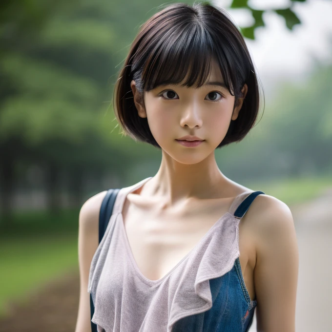 Ultra-high resolution, (Realistic: 1.4), RAW Photos, Highest quality, (Photorealisticistic), concentrated, Soft Light, ((************)), ((Japanese)), (front, Young Face))), (Depth of written boundary), (Cropped tank top), masterpiece, (Photorealistic), woman, bangs, (( Headband Top, Shorts, Medium bust, 1 girl)), Exposed Skin, Slender figure, Shibuya Station,