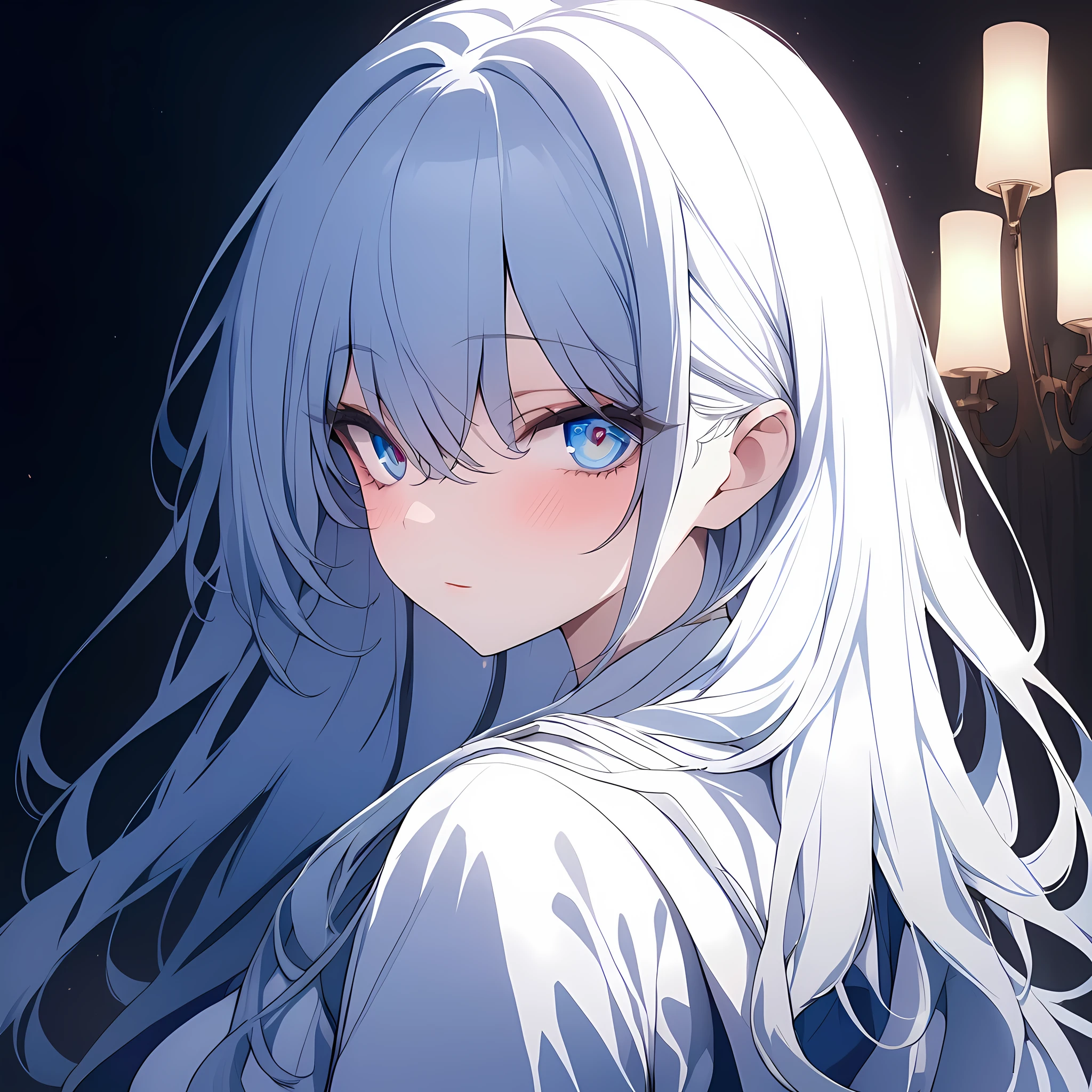 ((masterpiece)), ((best resolution)), 1girl, white long hair, beautiful detailed eyes, blue eyes,