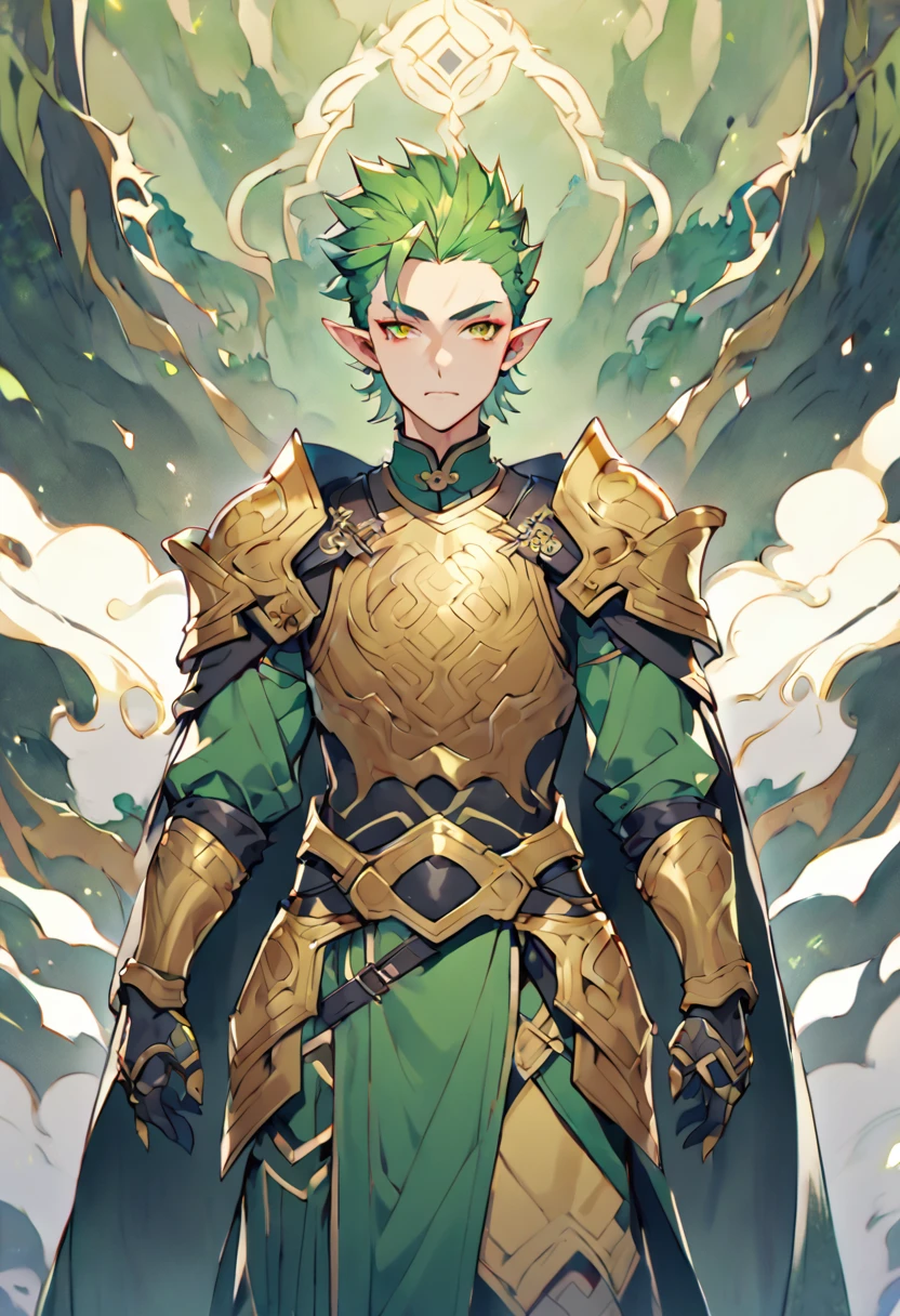 Leader of the Dragon People。Green costume。30Male。