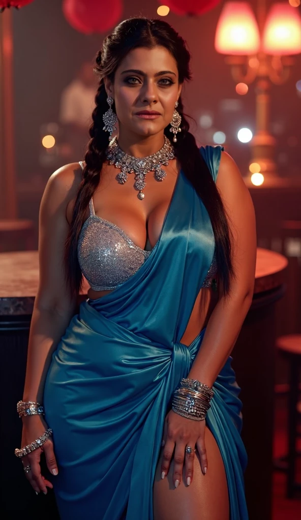 a woman in a black dress posing for a picture, indian, sexy :8, sexy look, sexy girl, indian super model, sexy pose, provocative indian, indian goddess, seductive lady, very seductive pose, full body photoshoot, seductive and powerful, very sexy pose, elegant seducing pose, attractive pose, shot on canon eos r5, big , sexy cleavage, full wet body