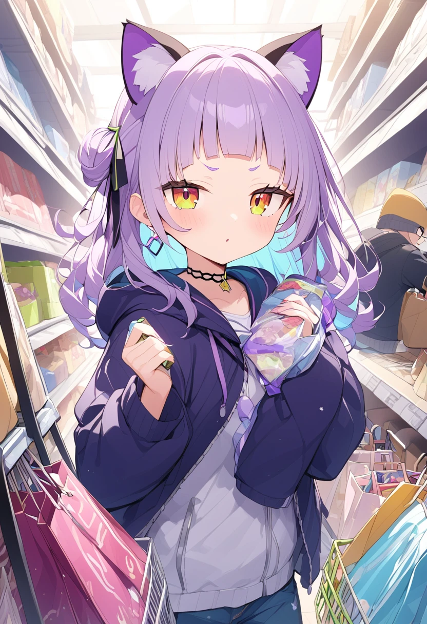 Purple hair girl painting、Glass mandarin orange earrings decorate both ears、Eye color: Ocean pink purple、Space Eyes、Inside the room、(((Giant orange shaped cushion)))Hug、Sit down, long hair、Bun Hair、Cool and complicated, Hand holding sliced orange, A very happy expression with plenty of orange juice、Orange juice spills from both hands, Very embarrassed、The best smile、Open your mouth wide、Grin、目はclose、((Purple and black dress))、((Syringe Shoulder Bag)), Fun and lively characters, close( Perfect Anatomy )、Beautiful, translucent white skin、A slightly wet purple dress、Underwear is visible、Soaking wet、quality\(8K,非常に精細なCGユニットのwallpaper, masterpiece,High resolution,top-quality,top-quality real texture skin,Super two-dimensional,Increase the resolution,RAW Photos,最高quality,Very detailed,wallpaper,Cinema Lighting,Ray-tracing,Golden Ratio\),[Browsing Caution]、White and orange theme、Everything is orange except for the outfit, hairstyle, and eye color.、barefoot、whole body