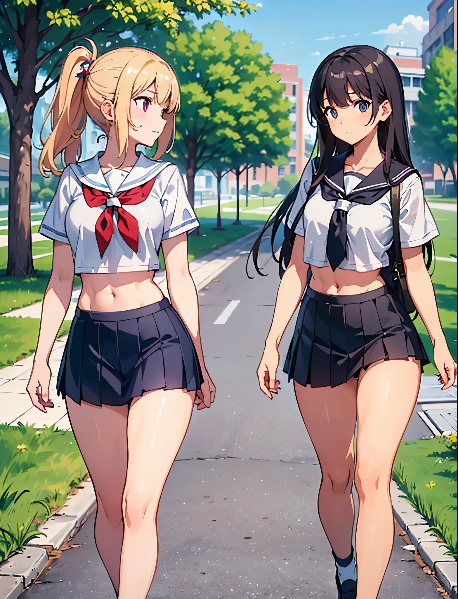 (cute eyes:1.2), (sparkling eyes:1.2), highest quality,wonderful,finely,extremely detailed CG Unity 8K wallpaper, (Stand in line:1.2), (3 girls, clothed), (gym uniform, black buruma, white shirt, short sleeves, thighs:1.1), (midriff peek:1.1), (midium breasts), (open mouth:1.1), (long tongue:1.1), (mouth drool:1.1), (black stockings:1.1),(Thighs:1.2),(Waistline:1.2)