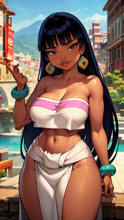 Chel has large breasts