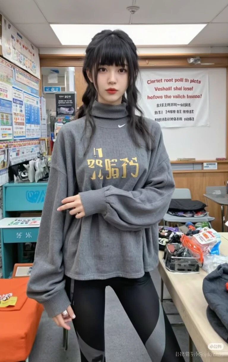 College student style、calm、Sober clothes