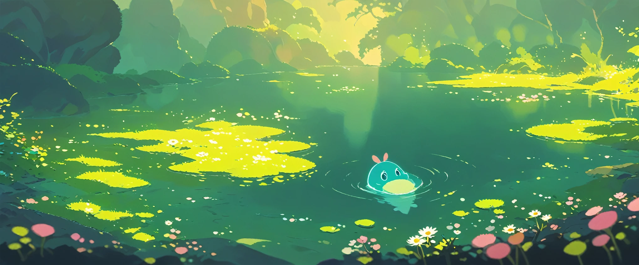 Lofi Spring Landscapes Studio ghibli inspired, No people Lofi ,Cute