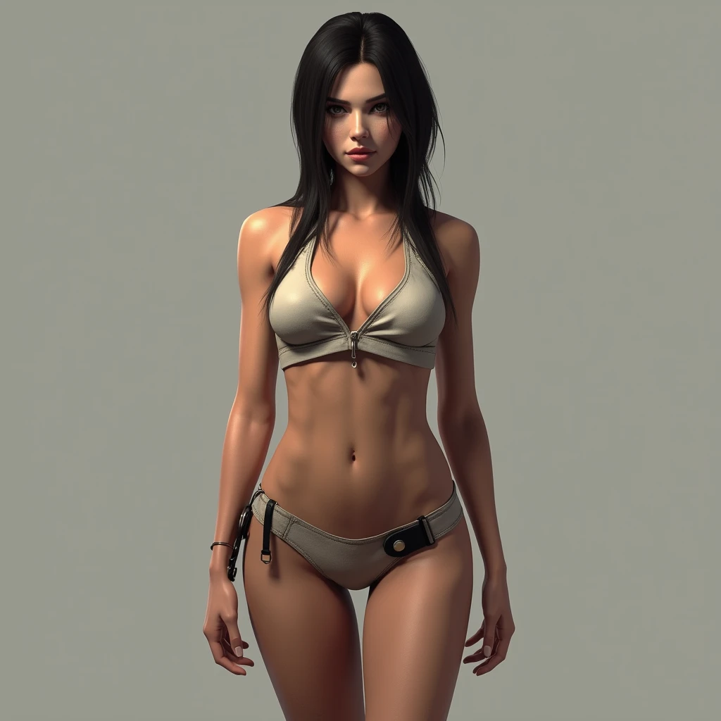 Classical Hollywood, mix of Kate Upton + Olga Kurylenko + Estella Warren as Lara Croft, [by John Singer Sargent and Norman Rockwell and Adam Hughes] featuring gorgeous detailed eyes. medium shot anime portrait of a female character, in the style of [Pixar and Disney and Overwatch], beautiful detailed face. Dynamic pose, cinematic composition, elaborate, soft studio lighting, ultra realistic, photorealistic, octane render, cinematic lighting, hdr, 4k, 8k, edge lighting