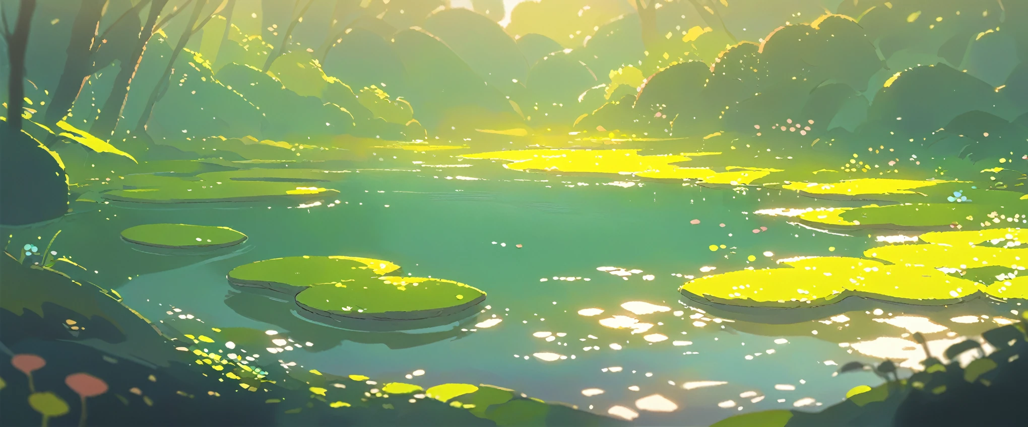 Lofi Spring Landscapes Studio ghibli inspired, No people Lofi ,Cute