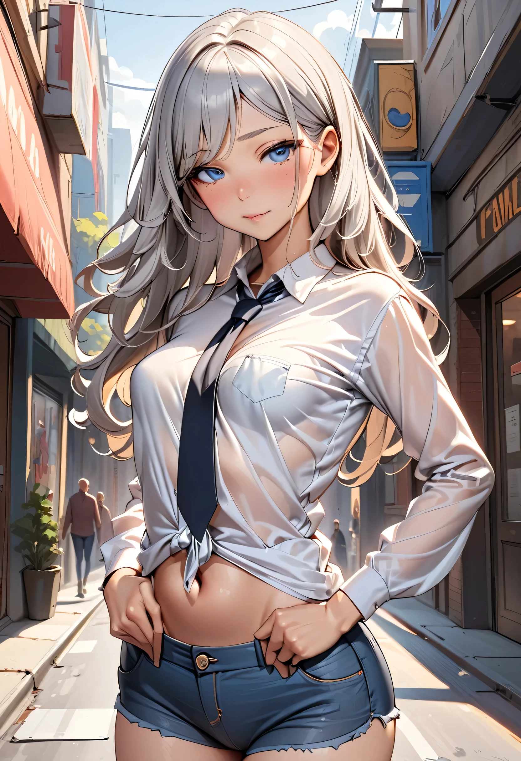 pieces fly、masterpiece、highest quality、Super detailed、High resolution、High resolution、8K portrait、Unity 8k壁紙のHigh resolutionCG、unity 8k wallpaper、cute type little:1.5、:1.5、Highly detailed CG unity 8k wallpaper、realistic、real person、cute type little、 portrait photography、shiny skin、High resolution、(16 years old:1.2)、(1 girl)、beautiful clear eyes、very detailed explanation、delicate face、nice lips、slender body、Middle milk is the same thin waist、thin legs、(city road:1.6)、1 girl, cute type, perfect face, seriously, (blush:1.5),(silver long hair:1.3),((there are many people nearby:1.4)),Middle milk is the same,((school uniform:1.2)),(((clothing lift:1.5))), (((I have nipples))), Detailed description vagina,show vagina,spread legs,spread ,(((Orgasm in the vagina:1.5)))