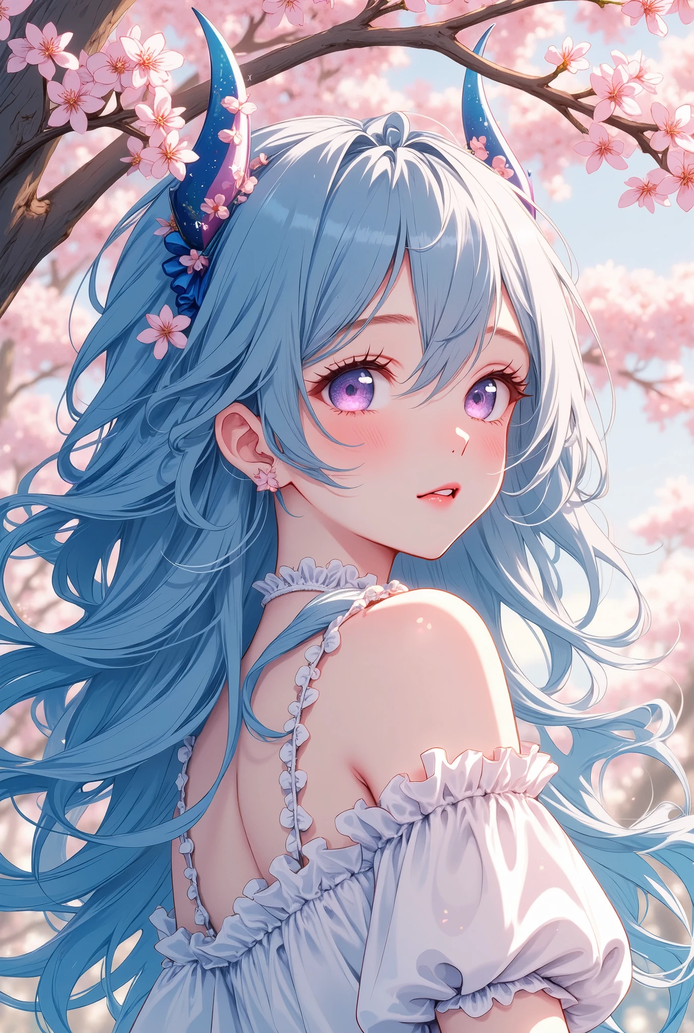 Sky Blue Medium Hair, (Braided Hair),(Pink Eyes),Fair skin ,(whole body),(1 girl)、Straight bangs,(masterpiece, Highest quality, Very detailed, Best Shadow), (Detailed Background), (Beautifully detailed face), High Contrast, (Best lighting, Very delicate and beautiful), ((Cinematic Light)), colorful, Hyper Detail, Dramatic Light, Intricate details,
