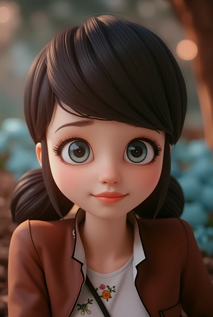 girl wearing jacket, portrait, detailed facial features, beautiful detailed eyes, beautiful detailed lips, long eyelashes, realistic, photorealistic, photo-realistic:1.37, 4k, 8k, highres, masterpiece:1.2, ultra-detailed, HDR, UHD, studio lighting, ultra-fine painting, sharp focus, physically-based rendering, extreme detail description, professional, vivid colors, bokeh, intricate fashion design, leather jacket, soft lighting, warm color palette