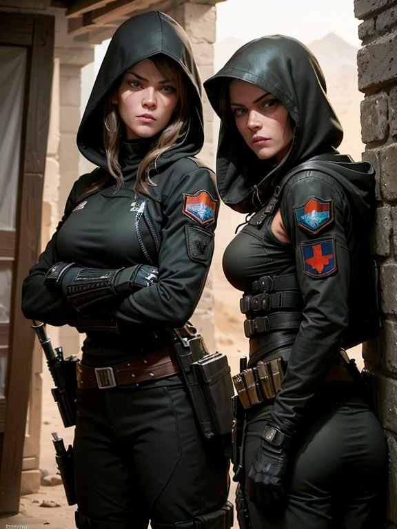 Dans une ruelle sombre et mystérieuse, une femme attire tous les regards avec son cosplay audacieux de femme assassin. Elle porte un body en cuir noir moulant, laissant subtilement apparaître ses courbes gracieuses. Son décolleté plongeant et ses accessoires métalliques ajoutent une touche provocante et dangereuse. Sa cape fluide, ses talons hauts et son masque élégant complètent son look d'assassin redoutable. Les lumières urbaines créent une atmosphère intense et captivante. Les passants, fascinés, ne peuvent détourner leur regard de cette vision envoûtante.

8k, chef-d'œuvre, photoréaliste, profondeur de champ, lumière cinématographique, costume d'assassin en cuir noir, body moulant, décolleté plongeant, accessoires métalliques, cape fluide, talons hauts, masque élégant, ruelle sombre, lumières urbaines, ambiance mystérieuse et sexy, haute résolution.