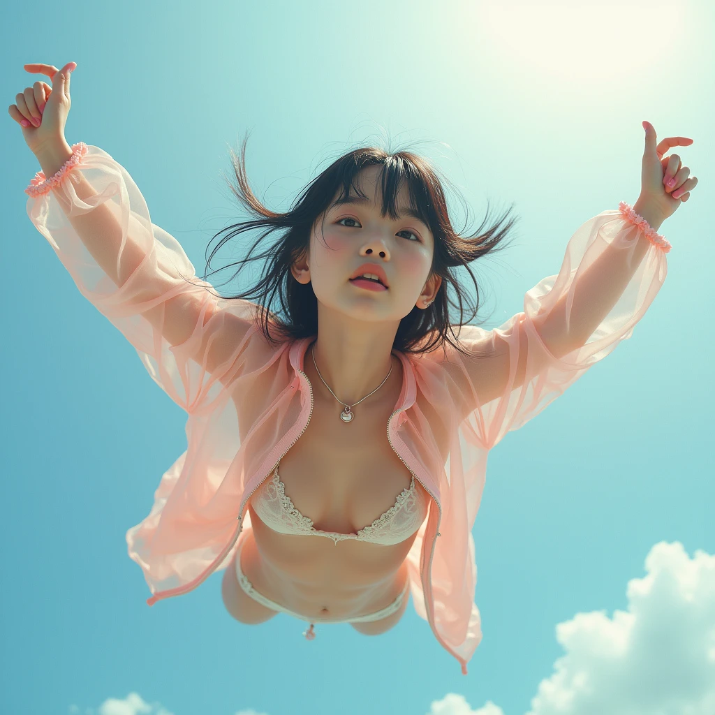 nsfw, best quality, masterpiece, ultra-detailed, 1girl, black eyes, whole body ,huge breasts, (((nipples))), (((hime cut))), (((blunt bangs))), (((tsurime))), (((((narrow eyes))))), outdoors, (((younger))), (pop idol),public indecency, (((nude))),solo, (brown hair),(short hair),((((wavy hair)))),((())),((((shaved pussy)))),(((((in the sky))))),(((((falling from the sky))))), (((free fall))), No expression, (((((Fainting))))) ,(((spread your arms))),(((spread your legs and stretch your legs))),hair is messy,(((roll one's eyes back))),sky diving