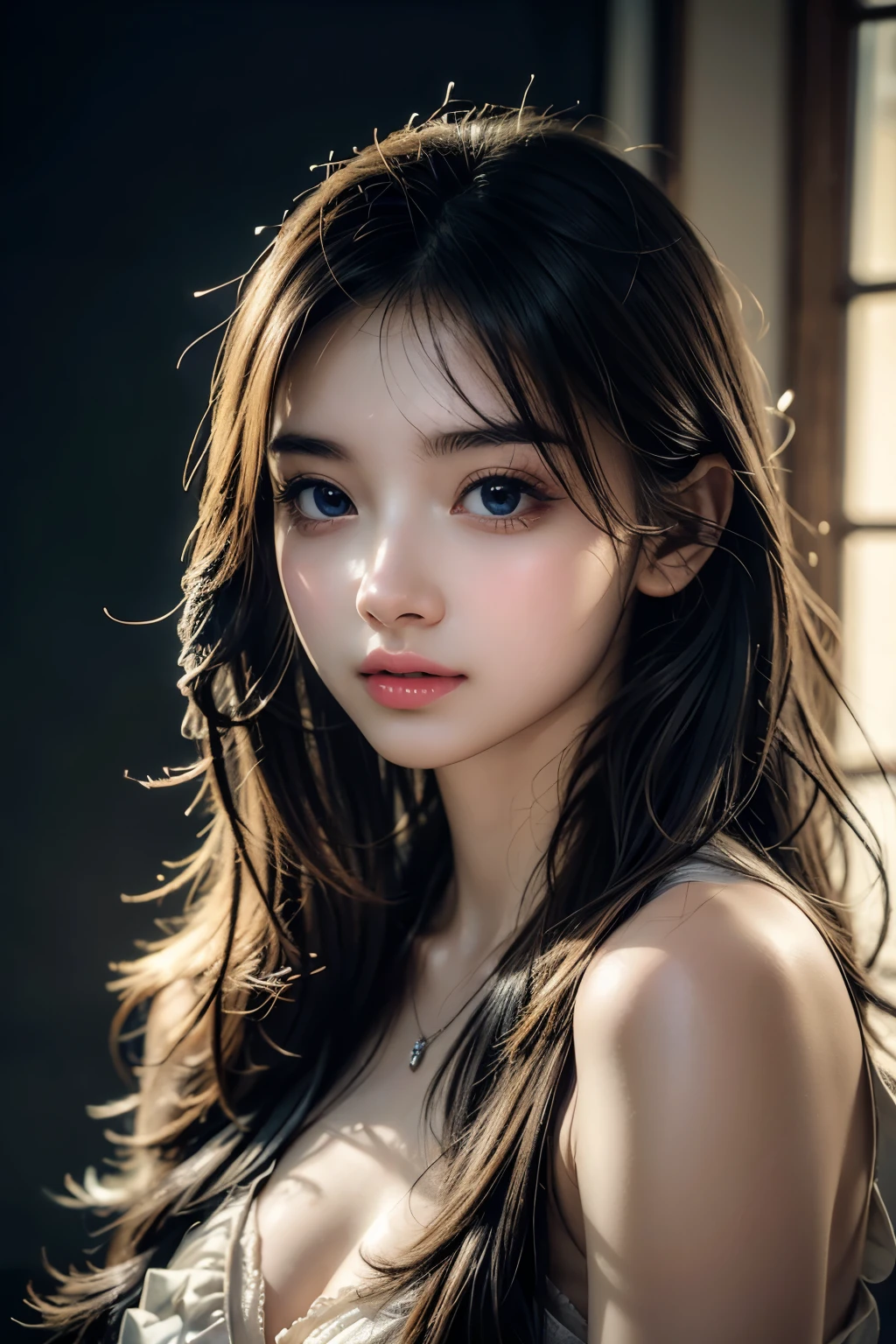 masterpiece, Best Quality, Super detailed, Illustration, Beautiful details, Depth of written boundary, Dynamic Angle, 8K wallpaper, Portraiture, Best light and shadow quality, 4K, 8k, CG, The finer details, Blurred Background, Upper Body, Contemporary, dress, blonde, Long Hair, Beautiful Eyes, Beautiful splashes、Seductive lips、The magical girl that everyone loves
