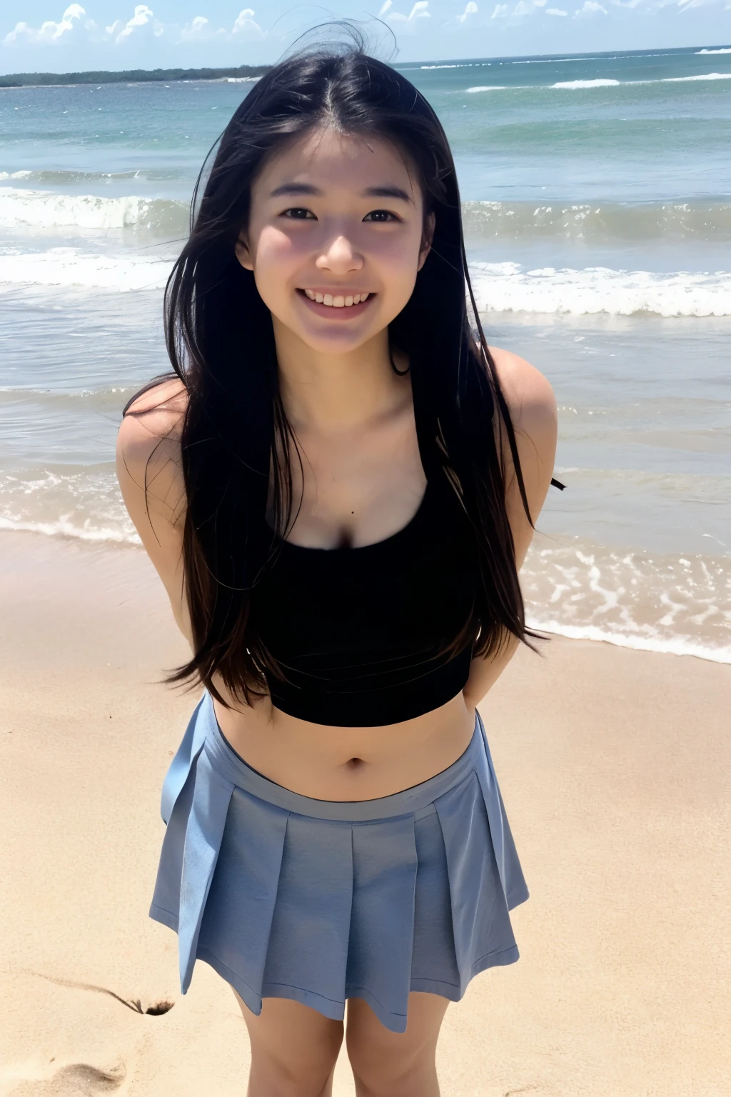 nsfw ,Tomoko Kawase,Tommy February6,glasses,japanese,very cute,very pretty,school girl,tiny chest,flat chest,slender,slim,smile,nude,beach