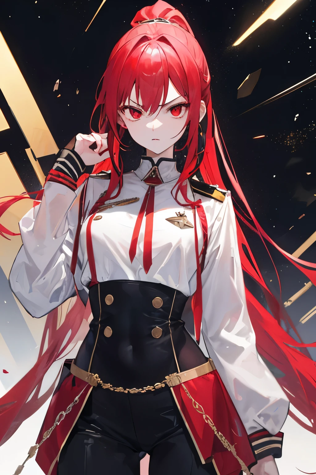 mulher, 24 anos, alta, cabelo vermelho, medica, apocalipse zumbi, corpo inteiro, usando um uniforme branco de medica, non-sexualized