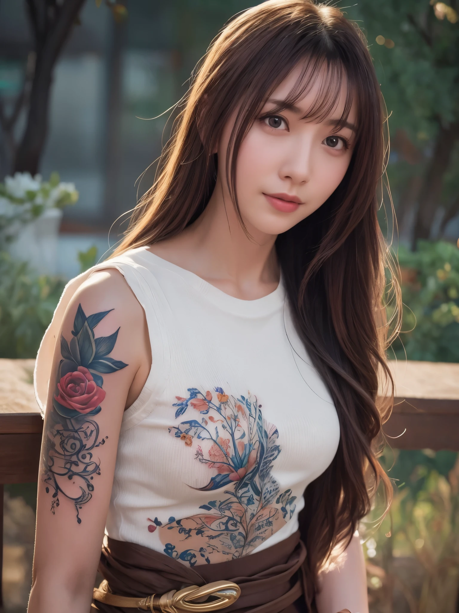 Arafad man with tattoos，Tattoo on arm, Written by Yang J, alena aenami and artistic germ, artistic germ and ruan jia, extremely detailed artistic germ, [IG model | artistic germ, Fanart Best ArtStation, Beautiful digital art work, Epic fantasy digital art style, deviantart artstation cgscosiety