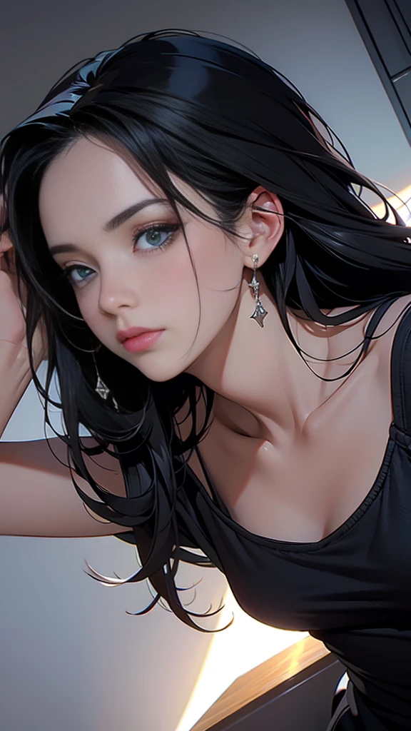8K,high quality,anime,married woman,beautiful,beautiful,bright,eye highlights,purple eyes,sexy,super big ,oversized ,erotic,beautiful line drawing. Blue skin, blue and orange gradient fins, , nothing on, nothing on, nothing on, nothing on, ,