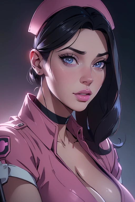 a naughty nurse, detailed face, beautiful eyes, luscious lips, long eyelashes, revealing nurse uniform, high heels, medical equipment, dynamic pose, cinematic lighting, vibrant colors, photorealistic, (best quality,8k,highres,masterpiece:1.2),ultra-detailed,(realistic,photorealistic,photo-realistic:1.37)