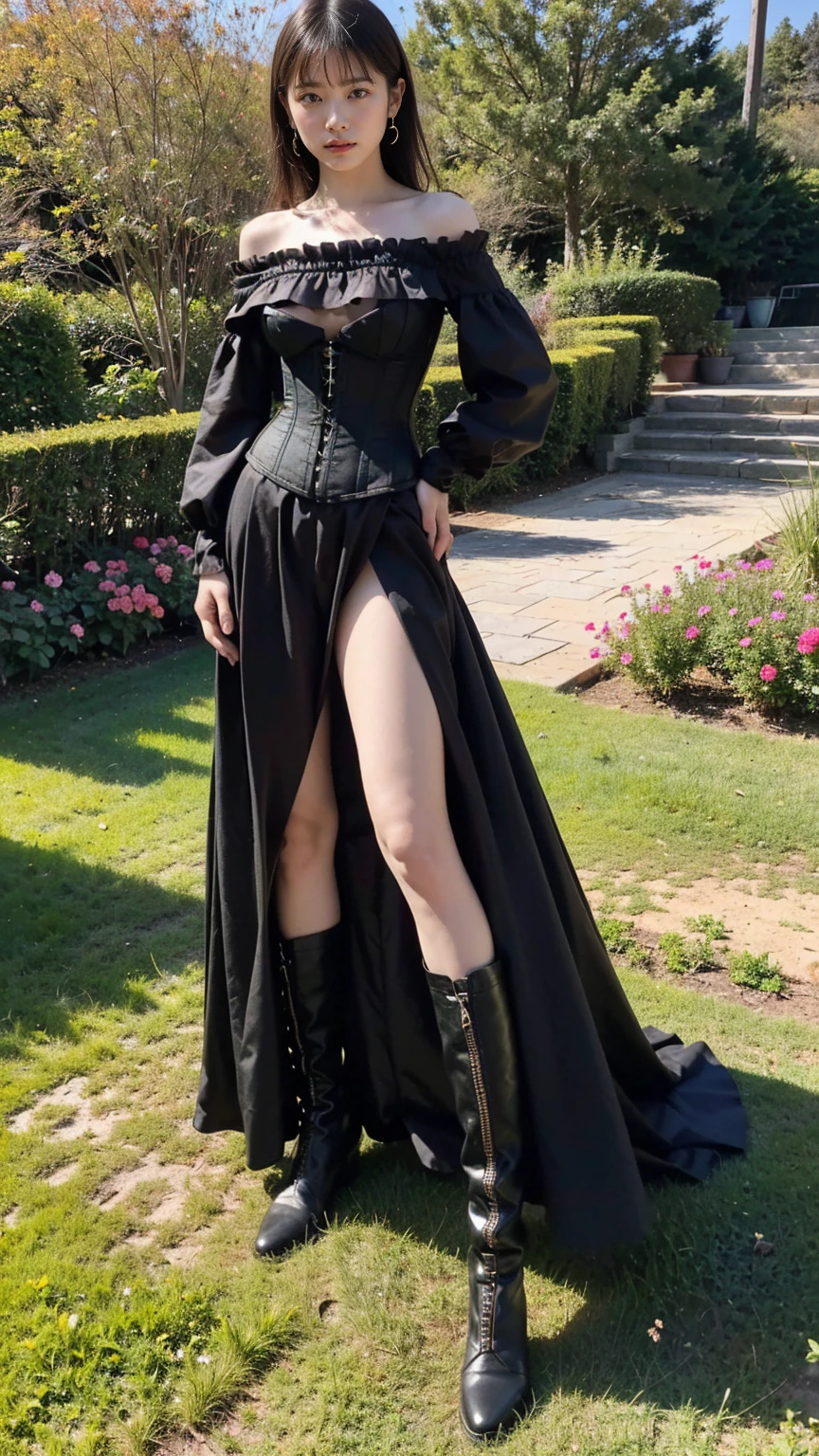 High detail: 1.2 8K: 1.2 Better illumination: 1.2

A stunning woman with long, flowing white hair and luminous blue eyes lies elegantly on the green grass, dressed in an all-black, gothic-inspired outfit. The attire is intricate, with flowing fabric and subtle detailing that reflects her airy element. Her eyes are closed, and her face is serene, with her long hair spread around her like a halo. The black outfit contrasts strikingly with the vibrant green grass and the natural surroundings, highlighting her ethereal presence. The scene is rendered in a photorealistic, hyper-realistic 8k style, with soft, diffused lighting that enhances the textures of the clothing, the grass, and the peaceful expressions of each character, creating a tranquil and harmonious atmosphere.