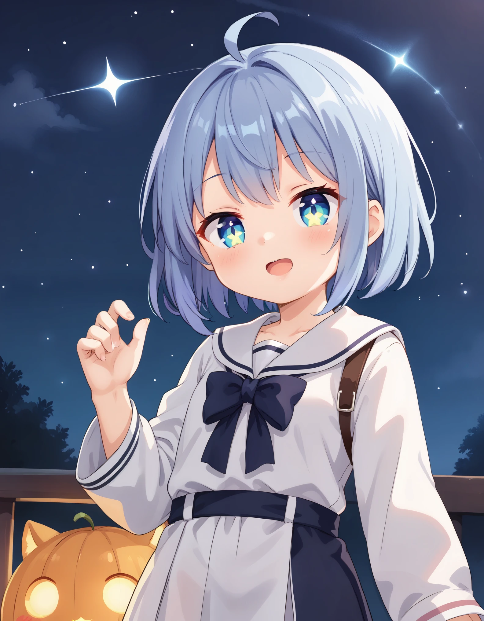 1girl, (****:1.4), night sky, starry sky