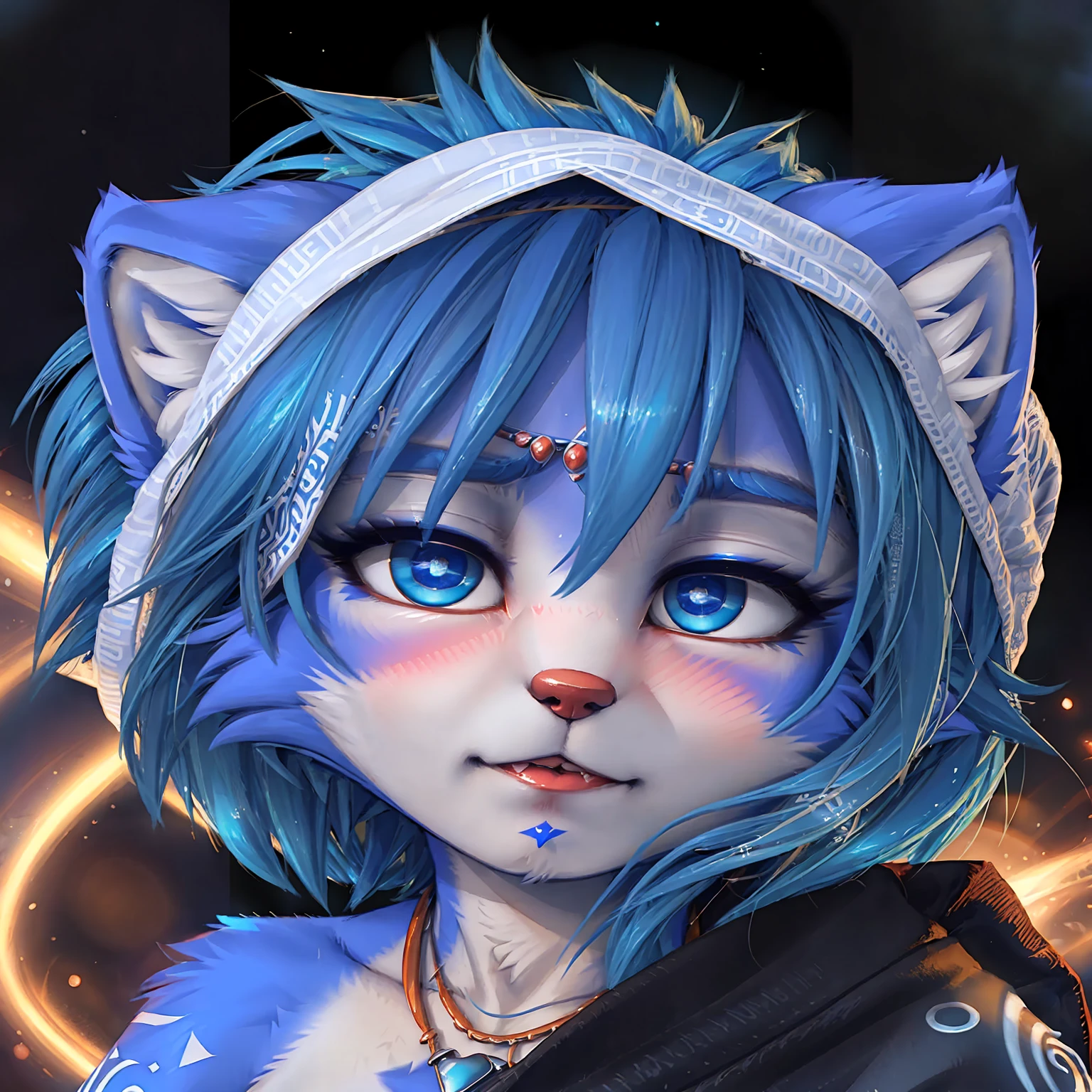 A beautiful and detailed (cute picture) from ((krystal)), Star Fox krystal,  green eyes, medium breasts, (((Long blue hair 1.3))),  anthro, Fuzzy, (from Fluff-Kevlar, Bayard Wu, personalize me, Pino Daeni),  detailed Fluffy fur, detailed face, (Fluffy), 1 girl, Alone, Hair covers one eye:1.4, 