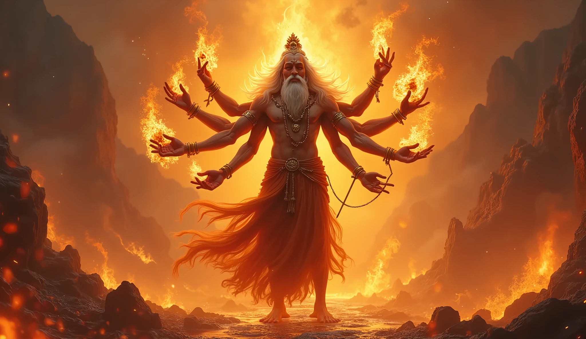 Create a lord Shiva is a dance 