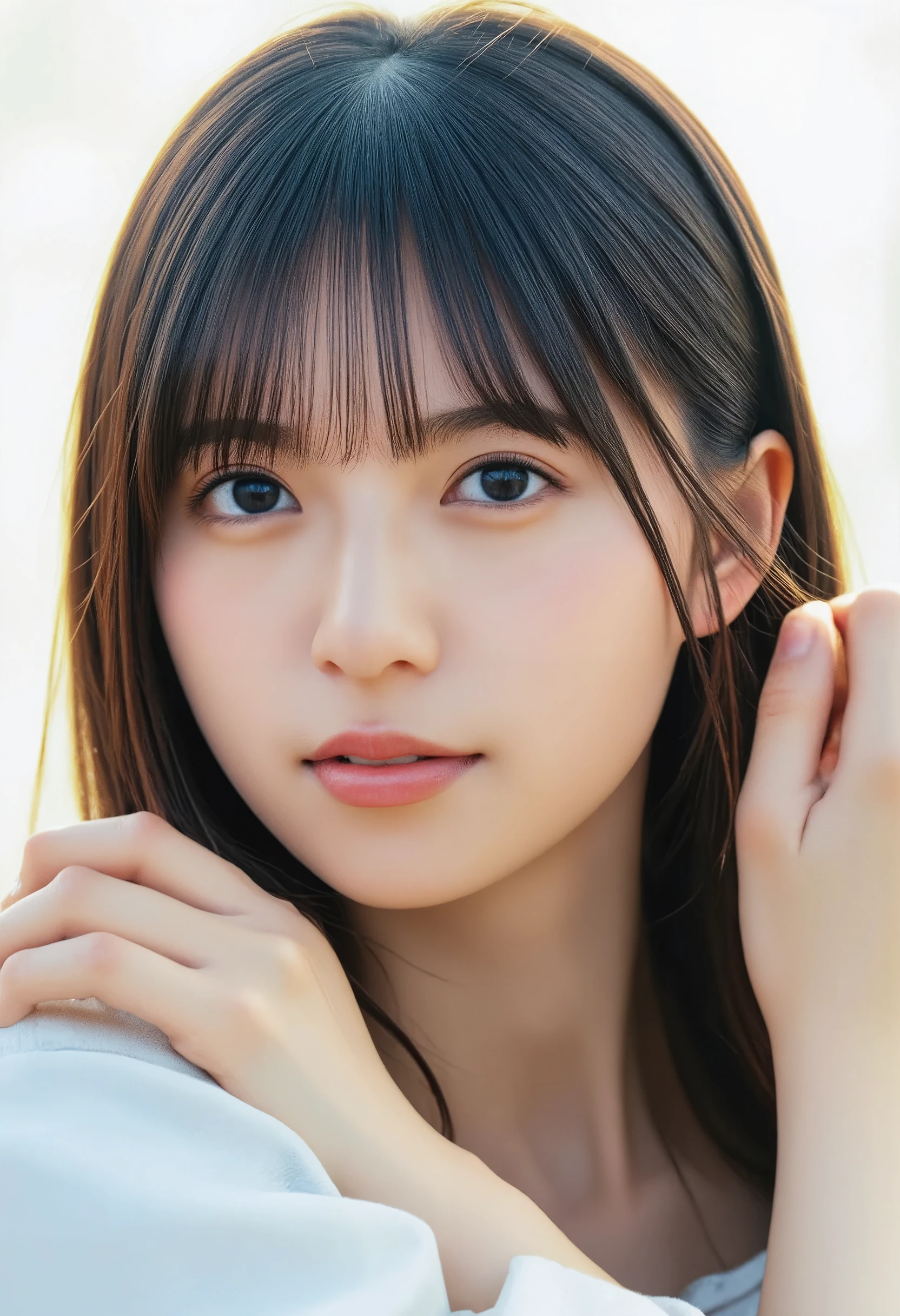 Cute Japanese Women Photos, ((Toothy smile:1.8)), 20 years old, (photo Realistic:1.4), (hyper Realistic:1.4), (Realistic:1.3), (Smoother lighting:1.05), (Improving the quality of cinema lighting:0.9), 32K, 1 person,20 years oldの, Realistic lighting, Backlight, The light shines on your face, Ray Tracing, (Bright light:1.2), (Improved quality:1.4), (Highest quality Realistic textured skin:1.4), fine grain, Detailed face, (Emphasise close-ups of the face:1.3), (Improves skin texture:1.1),((Very accurate anatomy:1.0)), (Improves skin texture:1.1), Clean, glowing skin, (Realistic:1.3), Realisticなライティング, (Smoother lighting:1.05), 32K, Japanese women, fine grain, Detailed face, (Film Grain:1.1)