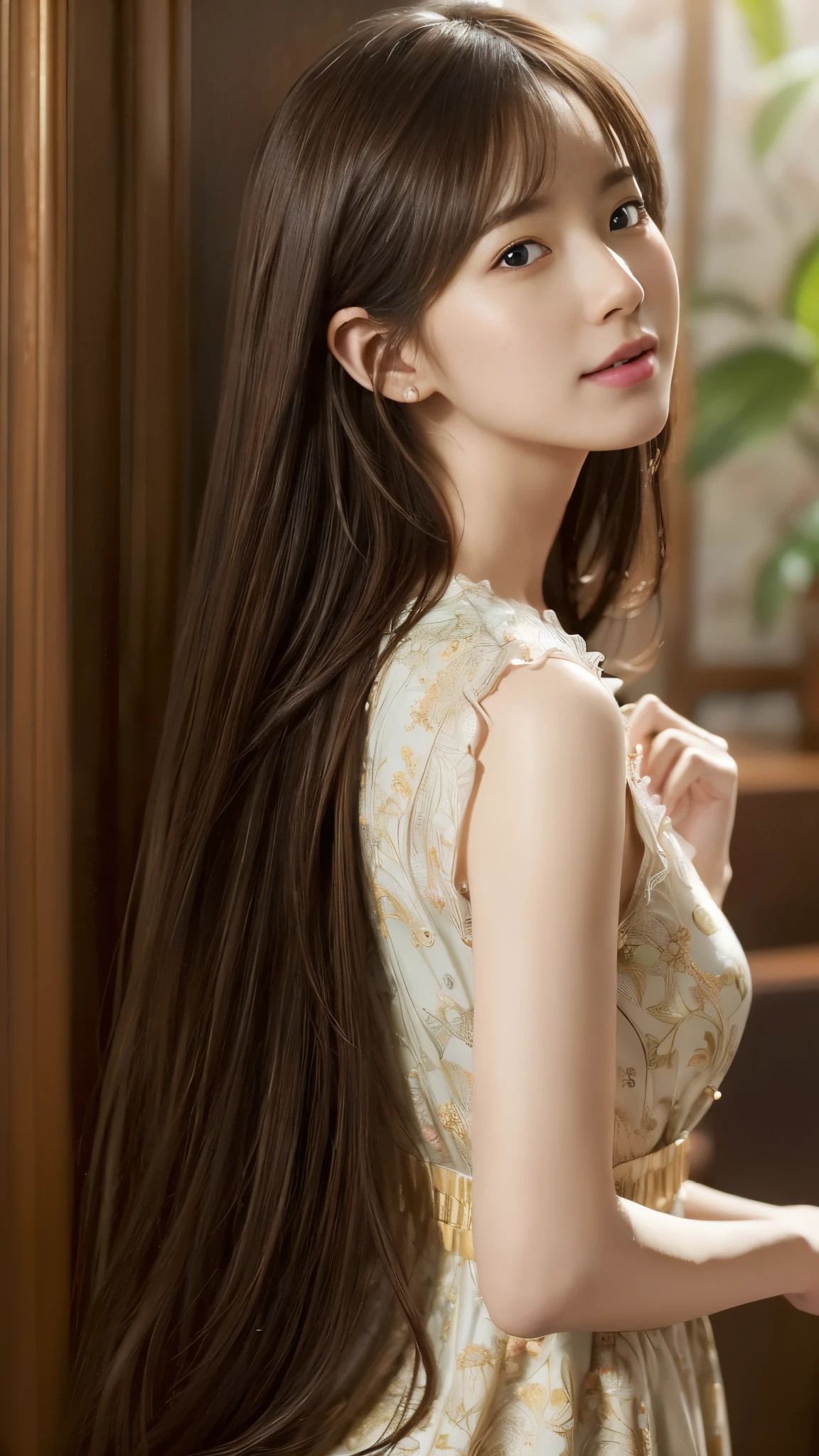 ((((Best Quality))))、(((Super fine CG16K wallpaper)))、(((masterpiece)))、(((Super detailed)))、(((Extremely detailed)))、1people'woman、Mature woman、25 歲woman、((italian face))、((very beautiful face))、((Laura Antonelli:1.5))、((Soft wavy semi-long hair:1.3))、(shiny hair)、Bangs covering eyebrows、((beautiful blonde:1.3))、beautiful slender eyes、Brown eyes、Eyebrows raised、High nose、Small nostril、Small mouth、seductive lips、mouth slightly open、beautiful breasts、C cup size breasts、Cleavage、Full figure、Perfect proportions、Perfect anatomy、perfect combination、exquisite shadow、beautiful natural light、Beautiful details glow、border depth writing、(((High chroma)))、((([reality:1.9)))、((Bright:1.4))、((beautiful skin))、((skin texture))、(([realityな皮膚感))、(((cowboy shooting:1.5)))、((Viewed from the front:1.5))、((Smile:1.4))、(eyes looking at me)、Bright sunlight、(((garden:1.3)))、(standing posture:1.5)、(((Navy blue lace jumpsuit:1.5)))、