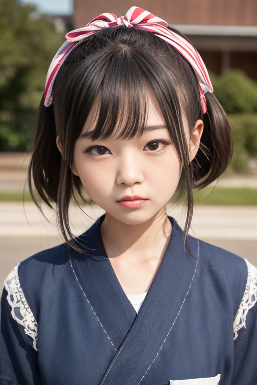 (masterpiece, best quality, perfect hands, perfect fingers, parfect face, high resolution, ultra detail, 16k), japanese girl, (10 yo:1.8), boyish, short hair, (clothing:1.5), maid, cowboy shot,