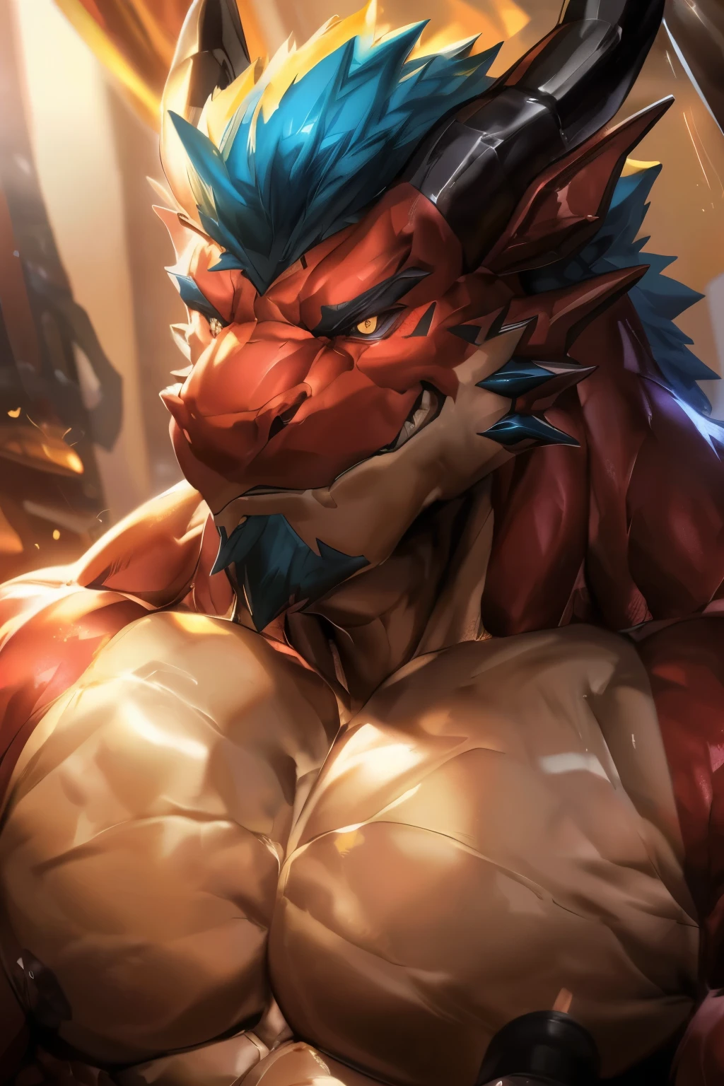 human nature, cannon, male, solitary, ((the strong,smart and masculine face,the most masculine daddy in the world,smirking)), ((close of huge dragon daddy,super massive muscular,super masculine,being bodybuilding,bodybuilder,long tail,paws)),eight-pack abs,Feet facing the audience,((in the bedroom)),high quality, ((8K,high quality, high resolution, masterpiece)), cartoon,((by lindong,by magangz,by kusunagi)),((huge and tall,powerful))sfw,((live and clear eyes,have eyeballs))