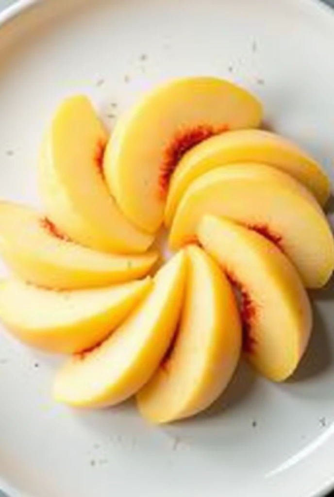 Fresh and delicious white peach dessert