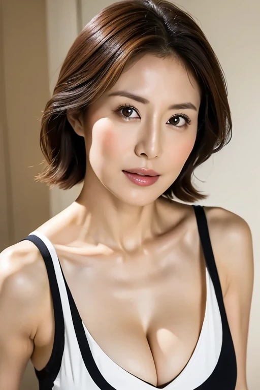 (The best quality,16K,masterpiece),mature woman,
Very beautiful Japanese model,  distinctive facial features, big breasts,
realistic, realistic, Shooting to the west,
(pose sexy), attractive appearance, dress too low cut,