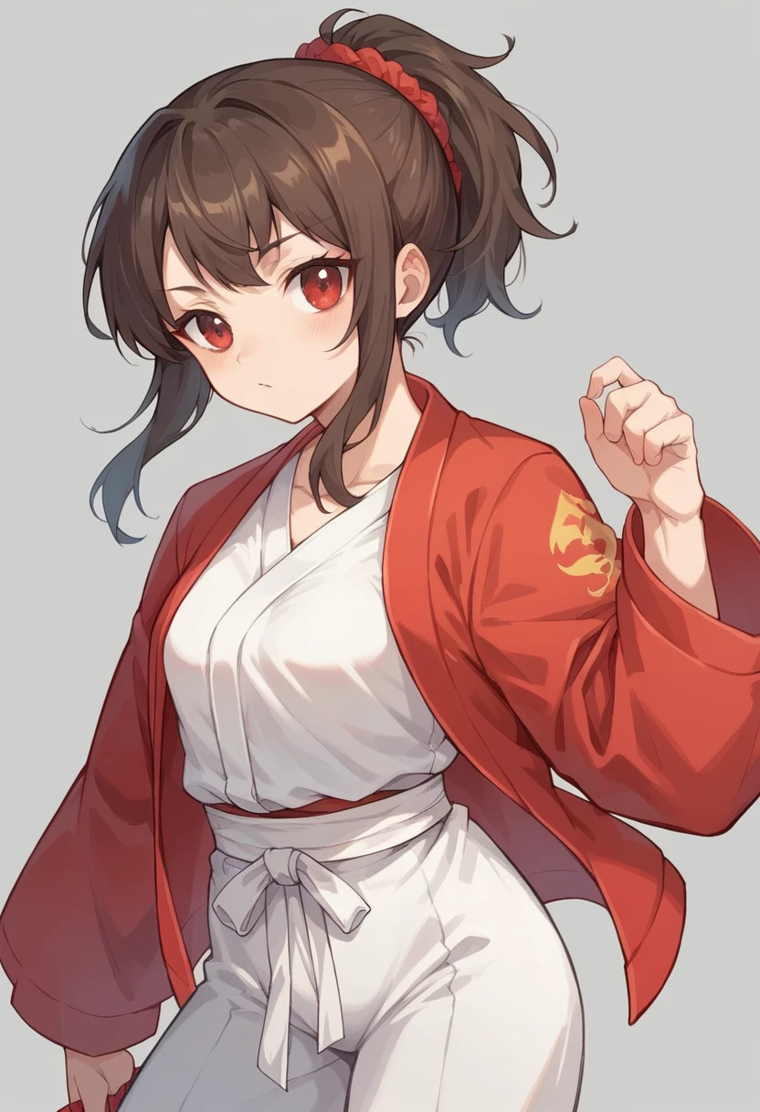 <lora:PONY-ç»-zankuro:0.8> ,score_9, score_8_up, score_7_up, score_6_up, 1girl, solo, <lora:PONY-人-çµ:0.8>,musubi, brown hair, long hair, brown eyes, ahoge, low-tied ponytail,japanese clothes, miko, hakama, pink hakama, wide sleeves, gloves, obi, sash,looking at viewer,, uncensored,<lora:add-detail-xl:1>,