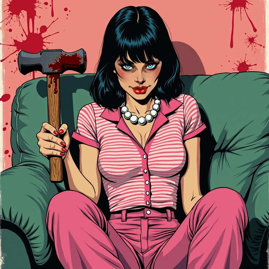 horror, mujer llorando, sangre