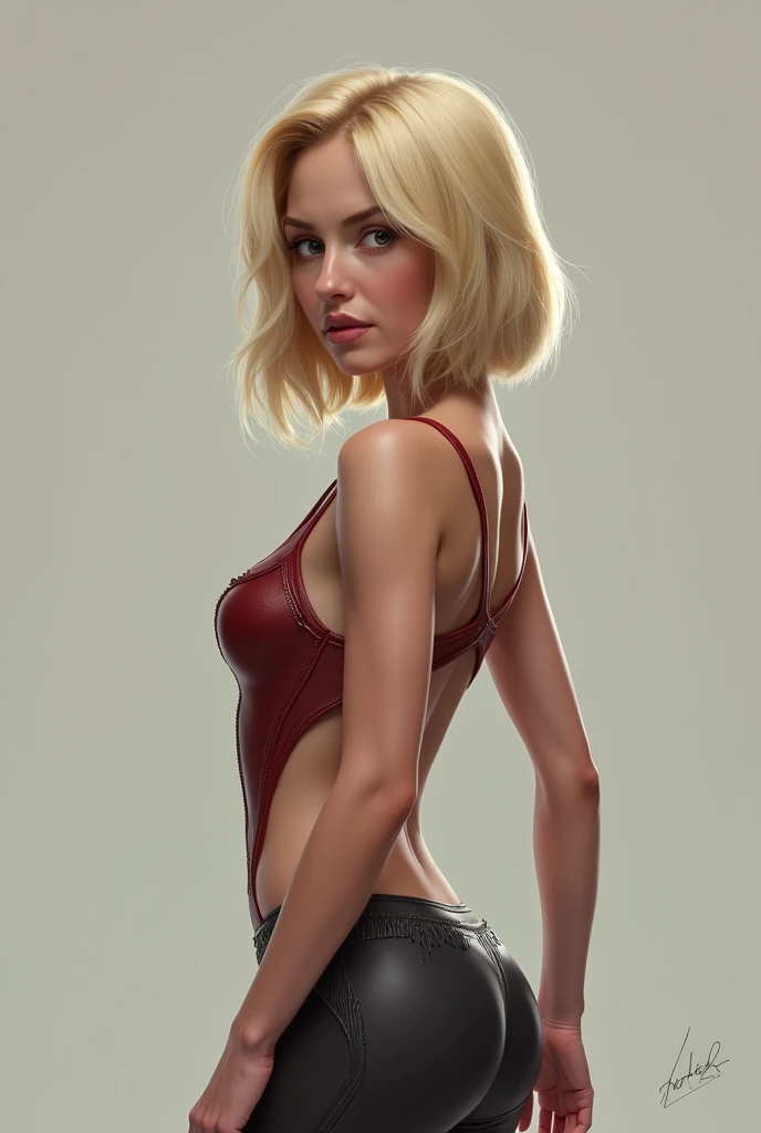Scarlett Johansson is often noted for having an hourglass figure, characterized by a well-proportioned bust, a defined waist, and hips that balance her upper body. Her body shape is often described as curvy, with a feminine silhouette that emphasizes her waistline. This classic hourglass shape is considered a traditional symbol of femininity in popular culture.