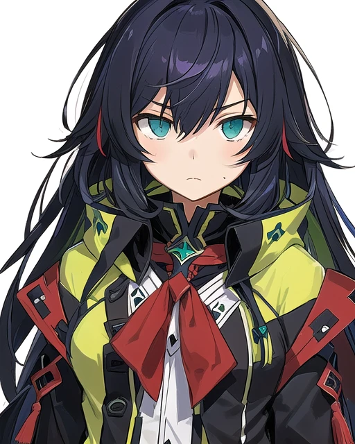 Messy hair, somber expression, etrian odyssey character